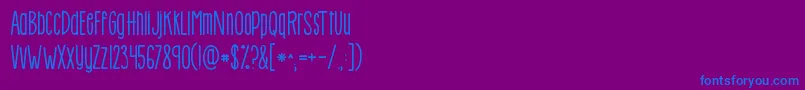 Kghowmanytimes Font – Blue Fonts on Purple Background