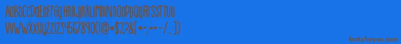 Kghowmanytimes Font – Brown Fonts on Blue Background