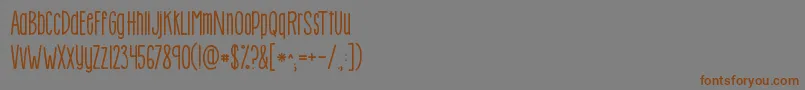 Kghowmanytimes-Schriftart – Braune Schriften auf grauem Hintergrund