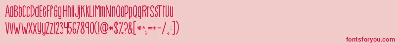 Kghowmanytimes Font – Red Fonts on Pink Background