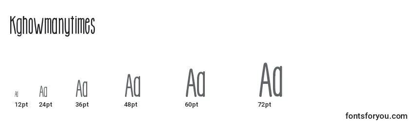 Kghowmanytimes font sizes