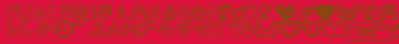 Erotc Font – Brown Fonts on Red Background