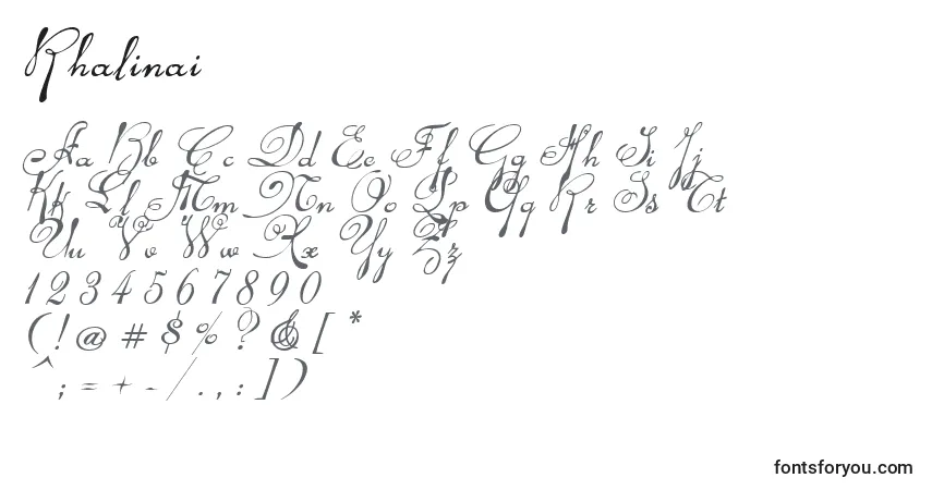 Fuente Rhalinai - alfabeto, números, caracteres especiales