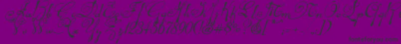 Rhalinai Font – Black Fonts on Purple Background