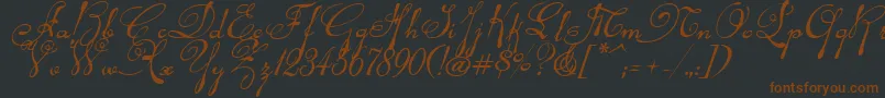 Rhalinai Font – Brown Fonts on Black Background