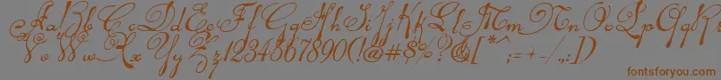 Rhalinai Font – Brown Fonts on Gray Background
