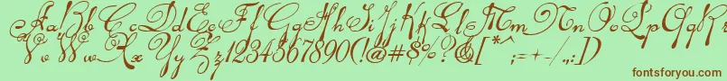 Rhalinai Font – Brown Fonts on Green Background