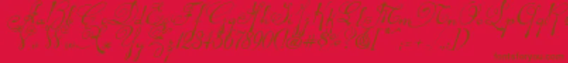 Rhalinai Font – Brown Fonts on Red Background