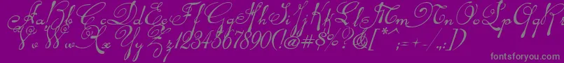 Rhalinai Font – Gray Fonts on Purple Background