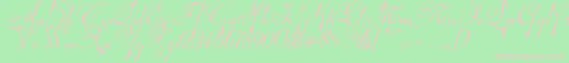 Rhalinai Font – Pink Fonts on Green Background