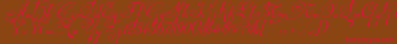 Rhalinai Font – Red Fonts on Brown Background