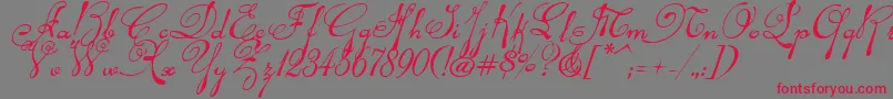 Rhalinai Font – Red Fonts on Gray Background