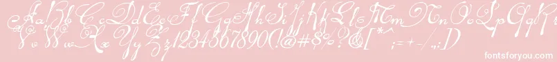 Rhalinai Font – White Fonts on Pink Background