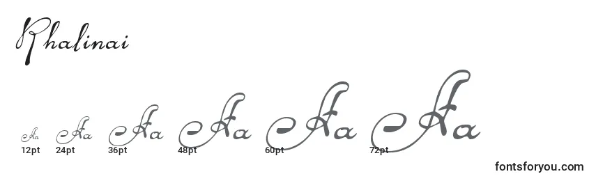 Rhalinai Font Sizes