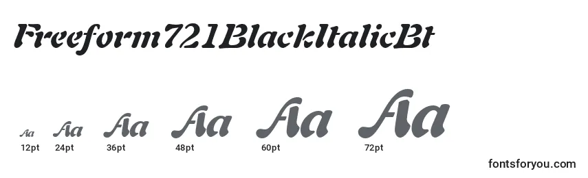 Freeform721BlackItalicBt Font Sizes