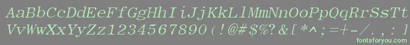 fuente EliteItalic – Fuentes Verdes Sobre Fondo Gris