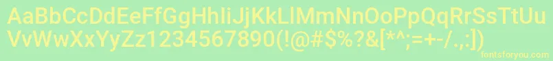 Modithorsonboldital Font – Yellow Fonts on Green Background