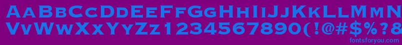 フォントCooperplanck8Heavysh – 紫色の背景に青い文字