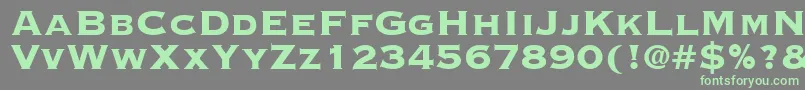 フォントCooperplanck8Heavysh – 灰色の背景に緑のフォント