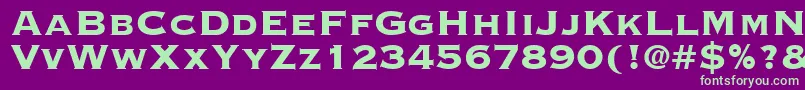 フォントCooperplanck8Heavysh – 紫の背景に緑のフォント