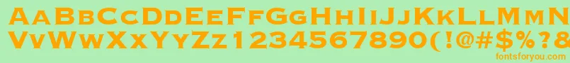 Cooperplanck8Heavysh Font – Orange Fonts on Green Background