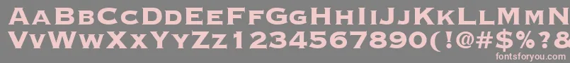 フォントCooperplanck8Heavysh – 灰色の背景にピンクのフォント