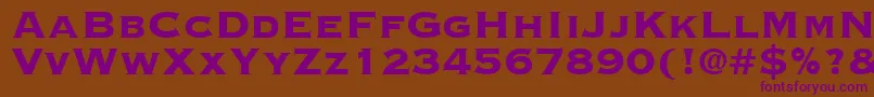 フォントCooperplanck8Heavysh – 紫色のフォント、茶色の背景