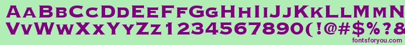 Cooperplanck8Heavysh-fontti – violetit fontit vihreällä taustalla