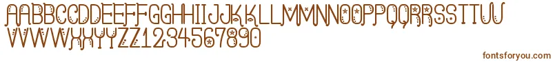 KasquiwaneSt Font – Brown Fonts on White Background