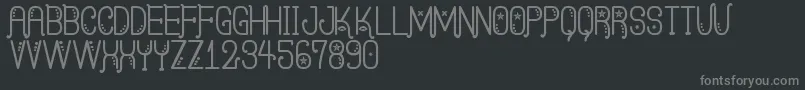 KasquiwaneSt Font – Gray Fonts on Black Background