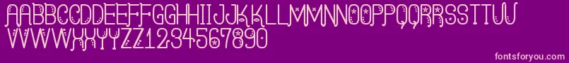 KasquiwaneSt Font – Pink Fonts on Purple Background