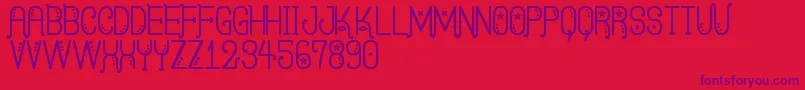 KasquiwaneSt Font – Purple Fonts on Red Background