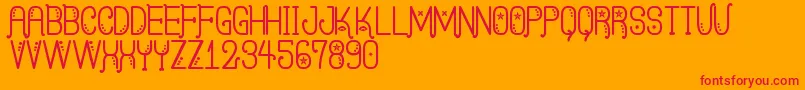 fuente KasquiwaneSt – Fuentes Rojas Sobre Fondo Naranja