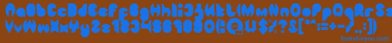 DragonFlyFilled Font – Blue Fonts on Brown Background