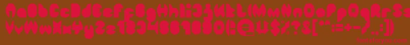 DragonFlyFilled Font – Red Fonts on Brown Background