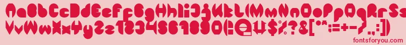 DragonFlyFilled Font – Red Fonts on Pink Background