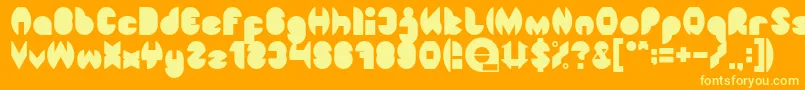 DragonFlyFilled Font – Yellow Fonts on Orange Background