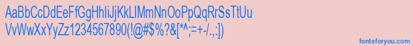 ArialCyr60 Font – Blue Fonts on Pink Background