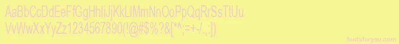 ArialCyr60 Font – Pink Fonts on Yellow Background