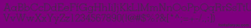 MemphisltstdLight Font – Black Fonts on Purple Background