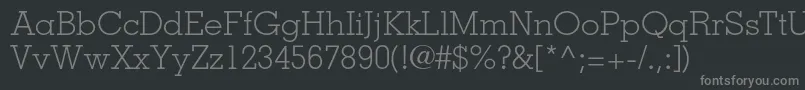Шрифт MemphisltstdLight – серые шрифты на чёрном фоне