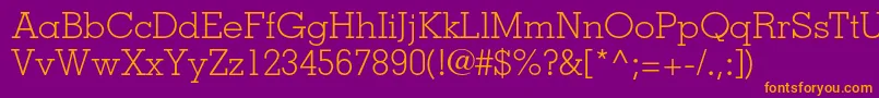 MemphisltstdLight Font – Orange Fonts on Purple Background