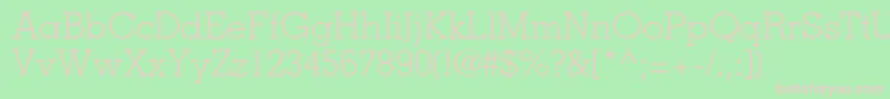 MemphisltstdLight Font – Pink Fonts on Green Background