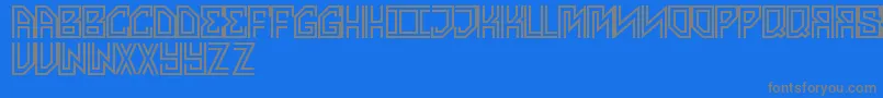 フォントAvengeMe – 青い背景に灰色の文字