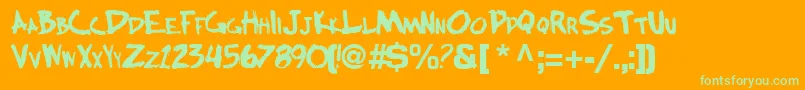 BocciBoldTtnorm Font – Green Fonts on Orange Background