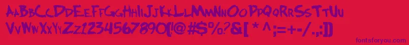 BocciBoldTtnorm Font – Purple Fonts on Red Background