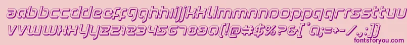 Youngerblood3Dital Font – Purple Fonts on Pink Background