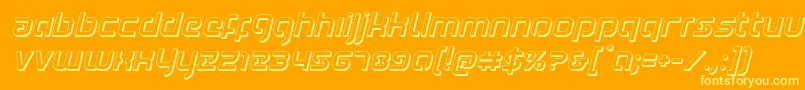 Police Youngerblood3Dital – polices jaunes sur fond orange