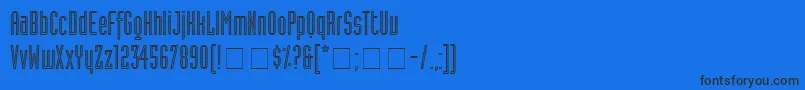 フォントAssemblyOutlineSsiAlternate – 黒い文字の青い背景