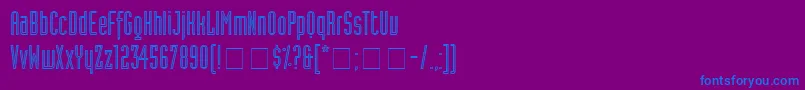 AssemblyOutlineSsiAlternate-fontti – siniset fontit violetilla taustalla